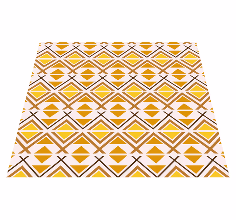 Tappeto vinile giallo disegno grafico geometrico - TenStickers