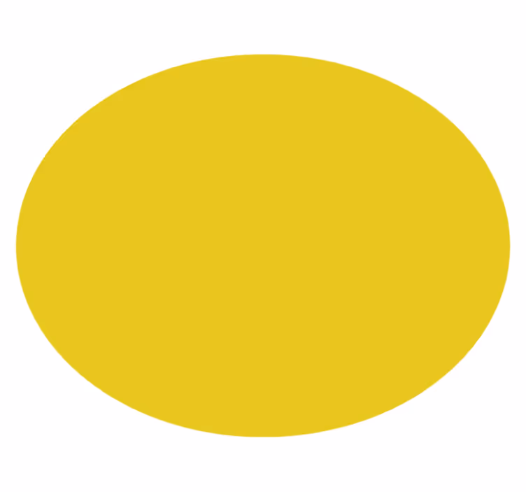 Tappeto vinile giallo disegno rotondo - TenStickers