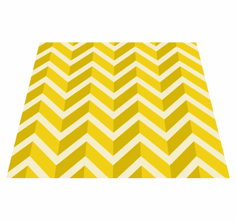 Tappeto vinile giallo disegno geometrico della freccia - TenStickers