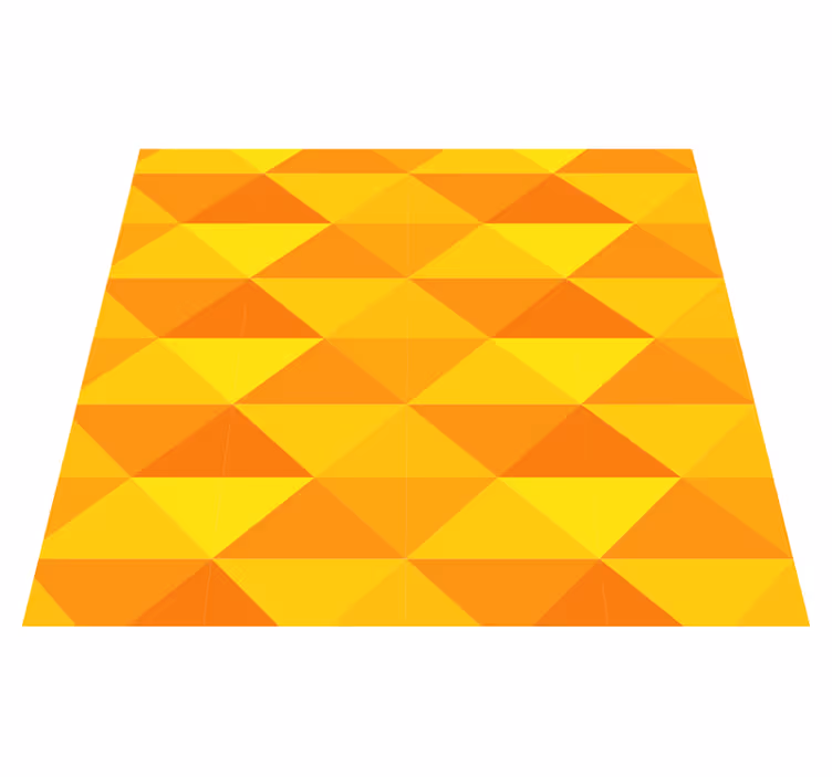 Tappeto vinile giallo disegno di triangoli geometrici - TenStickers