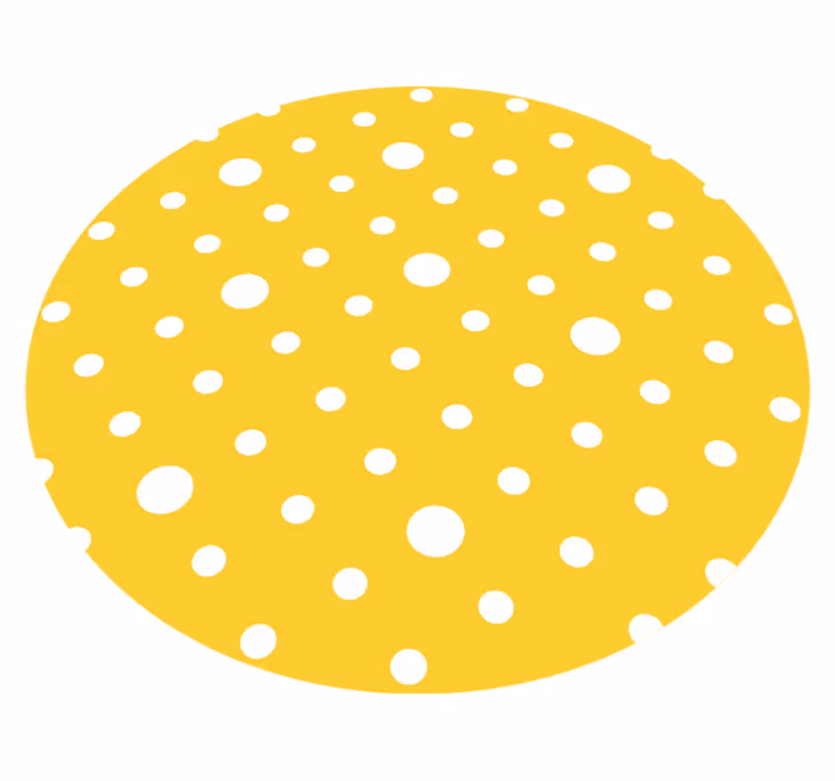 Tappeto vinile giallo a pois - TenStickers