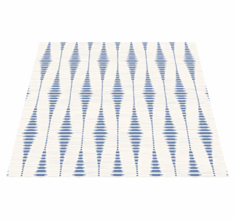 Tappeto vinile moderno rabaul ikat blu e beige - TenStickers