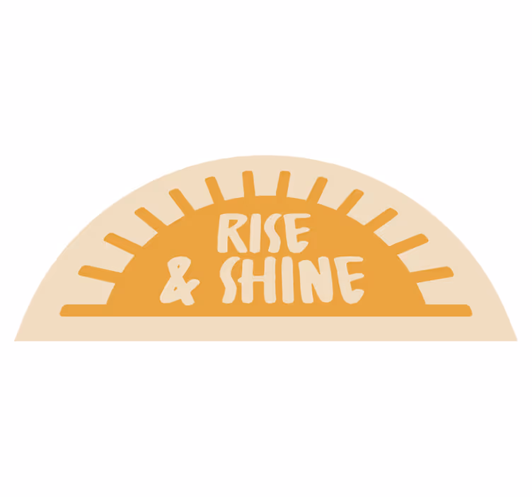 Tappeto vinile bagno testo rise and shine - TenStickers