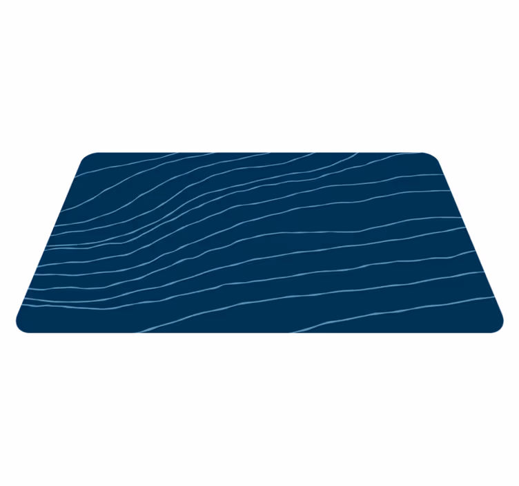 Tappeto vinile bagno motivi a linee ondulate - TenStickers