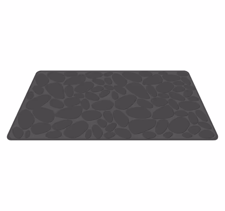 Tappeto vinile bagno effetto roccia grigia - TenStickers