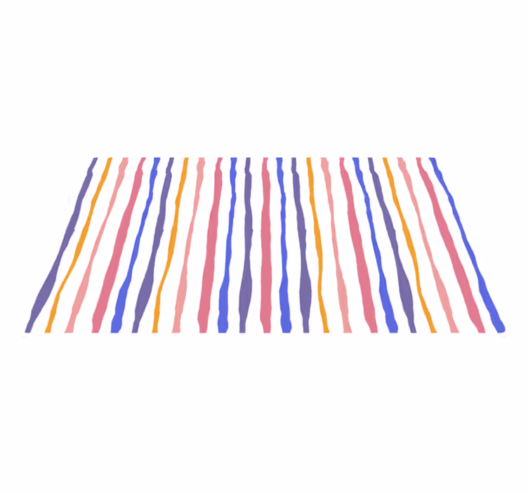 Tappeto vinile bagno strisce larghe colorate - TenStickers