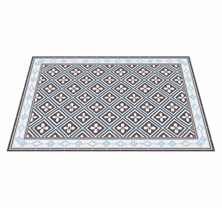 Tappeto vinile esterno disegno geometrico delle piastrelle - TenStickers