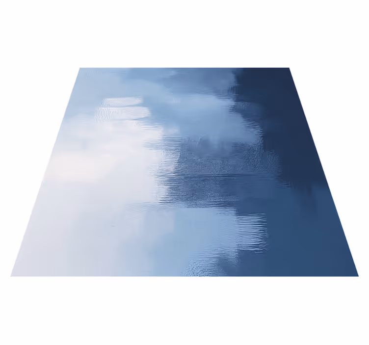 Tappeto vinile blu arte espressionista astratta - TenStickers