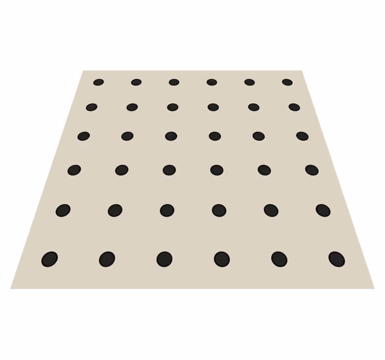 Tappeto pvc cucina motivo a pois beige - TenStickers