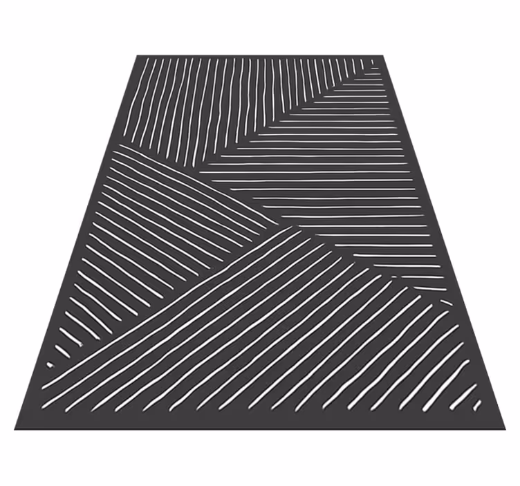 Tappeto pvc cucina linee ondulate bianche - TenStickers