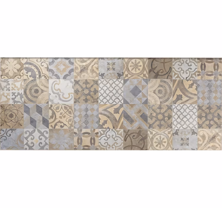 Tappeto vinile mosaico cementine arancioni - TenStickers