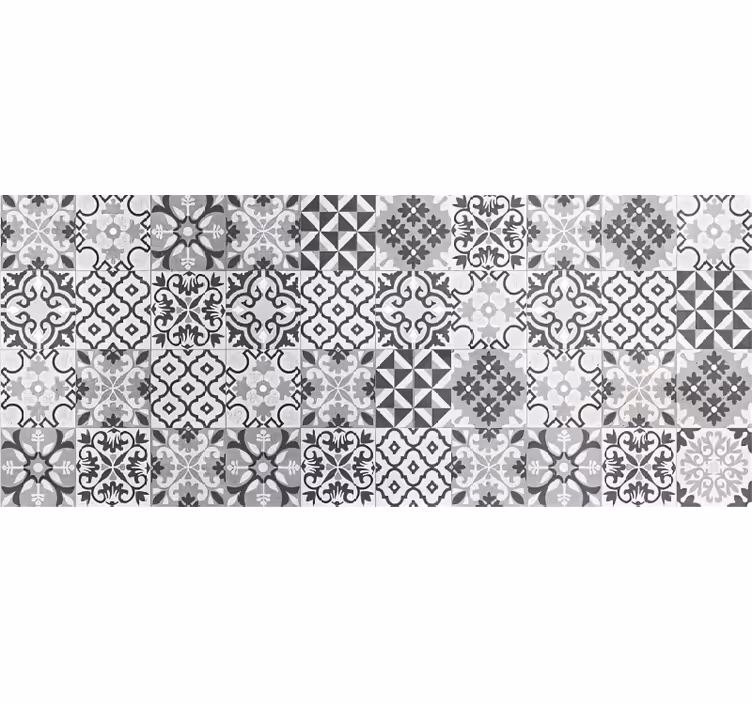 Tappeto vinile piastrelle crearreda gris - TenStickers