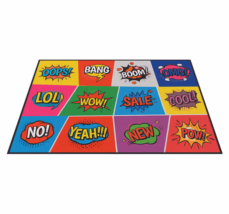 Tappeto vinile per ragazzi arte pop - TenStickers