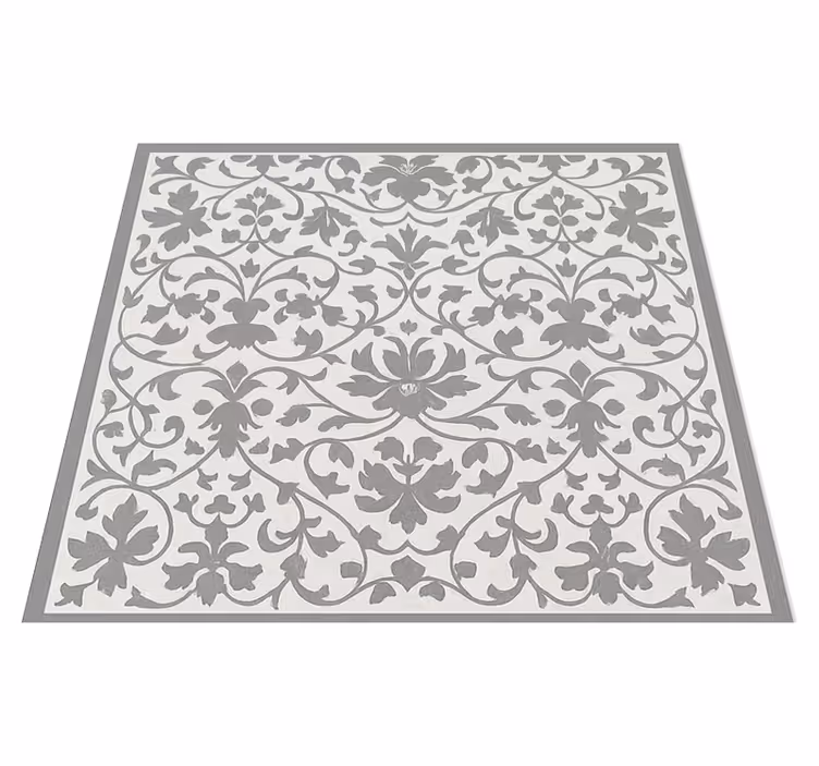 Tappeto pvc cucina arabesco grigio elegante - TenStickers