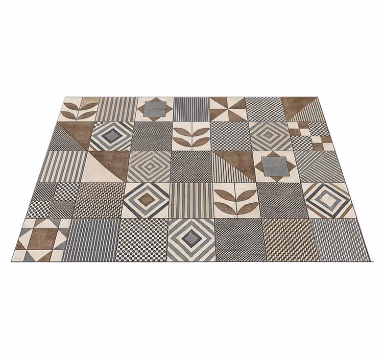 Tappeto pvc cucina natura geometrica astratta - TenStickers