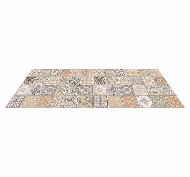 Tappeto pvc cucina collage caldo vintage - TenStickers
