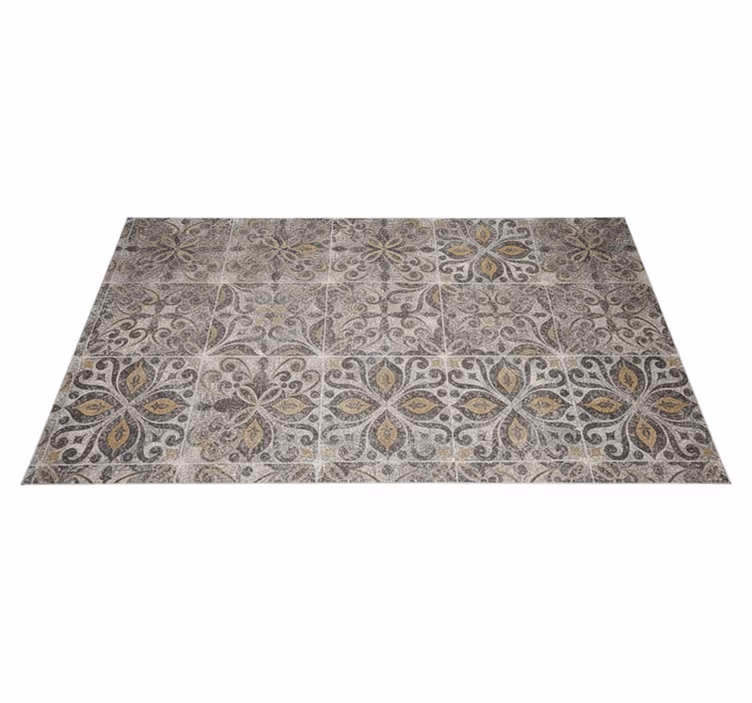 Tappeto pvc cucina arabesco ornato carbone - TenStickers