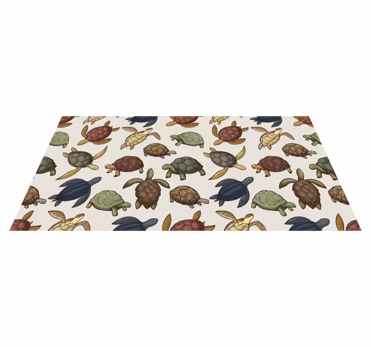 Tappeto vinile animali varietà di tartarughe - TenStickers