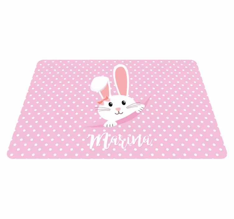 Tappeto vinile animali con coniglio carino personalizzato - TenStickers