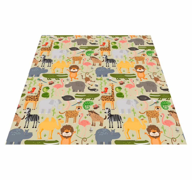 Tappeto vinile animali design giungla - TenStickers
