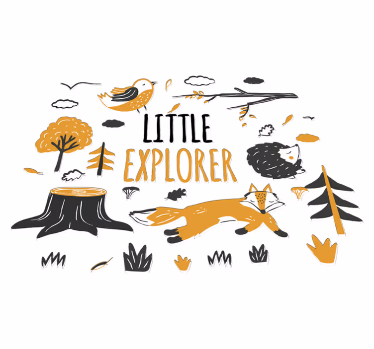 Tappeto vinile animali piccolo esploratore - TenStickers