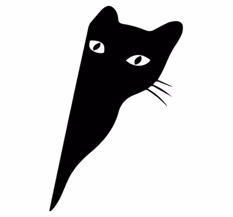 Tappeto vinile animali gatto che osserva - TenStickers
