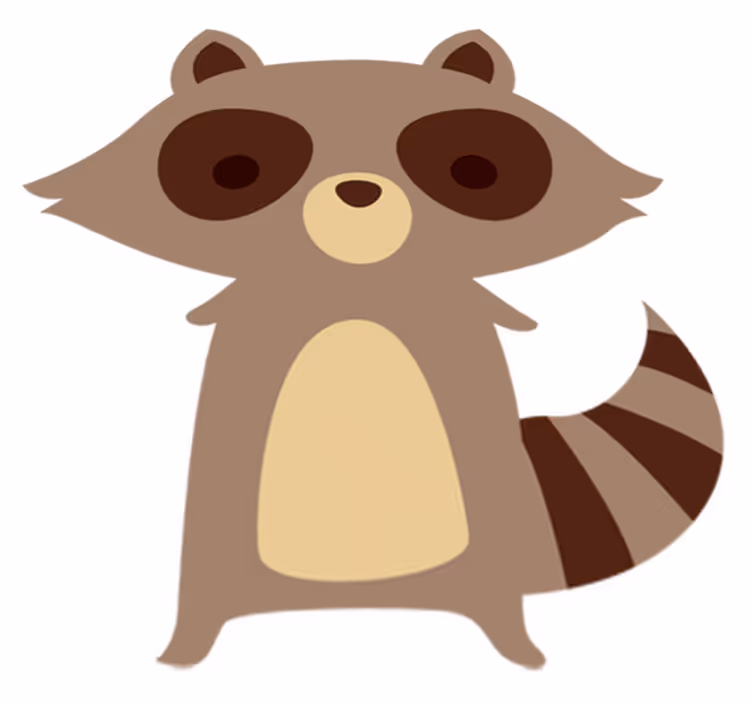 Tappeto vinile animali design procione - TenStickers