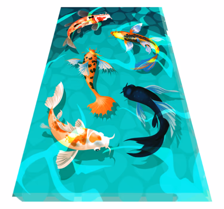 Tappeto vinile animali koi doccia - TenStickers