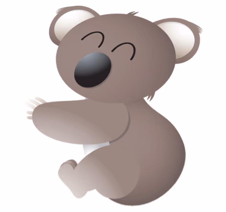 Tappeto vinile animali koala felice - TenStickers