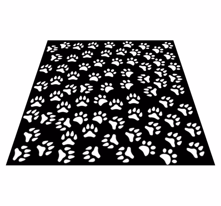Tappeto vinile animali stampe animali bianche - TenStickers