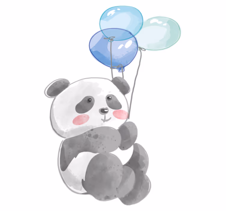 Tappeto vinile animali baby banda con tre palloni - TenStickers