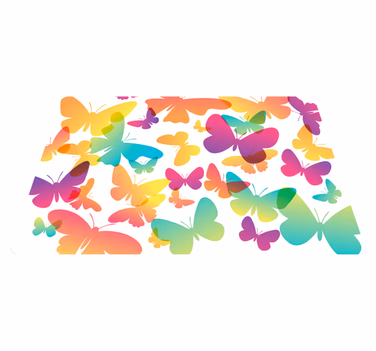 Tappeto vinile animali farfalle sfumate - TenStickers
