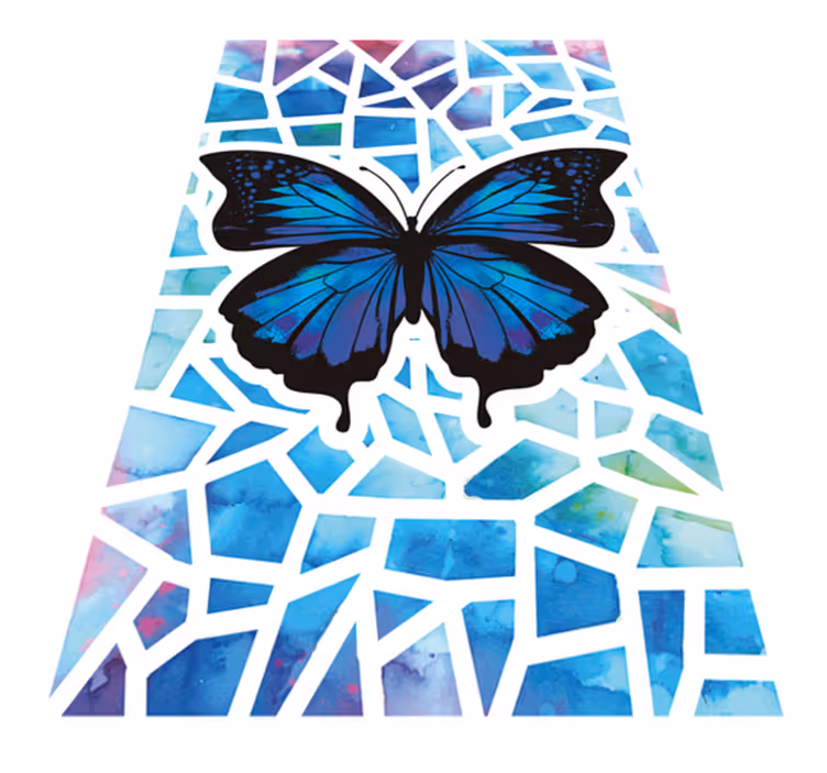 Tappeto vinile animali motivo farfalle trendy - TenStickers