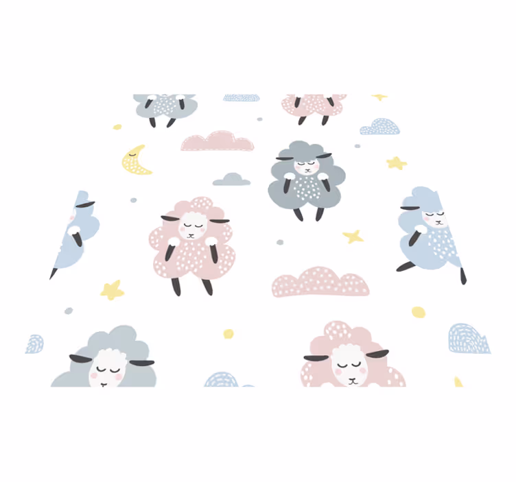 Tappeto vinile animali motivo pecore per bambini - TenStickers