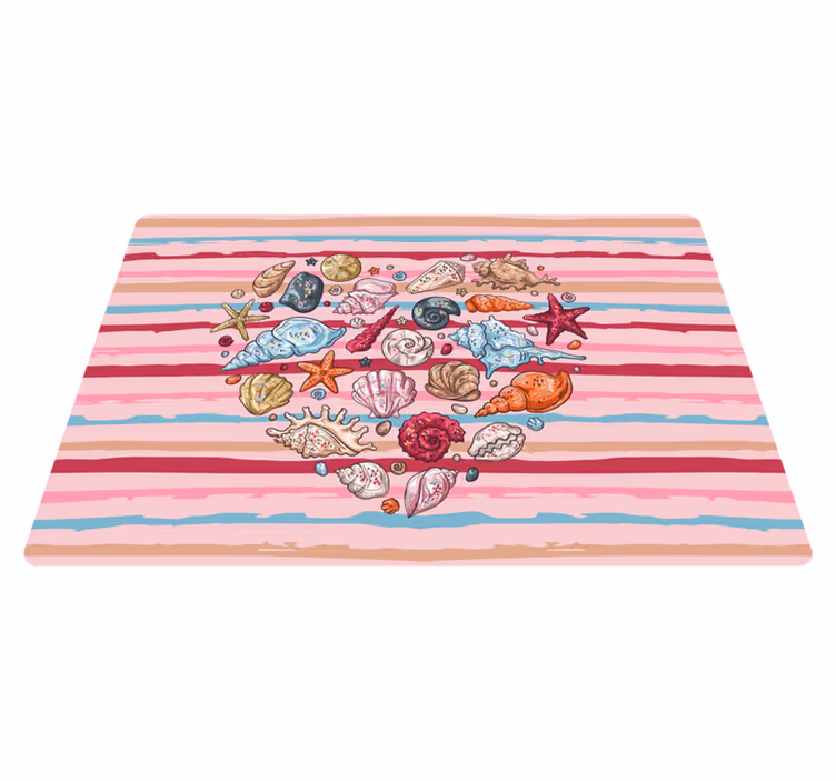 Tappeto vinile animali amore per il mare - TenStickers