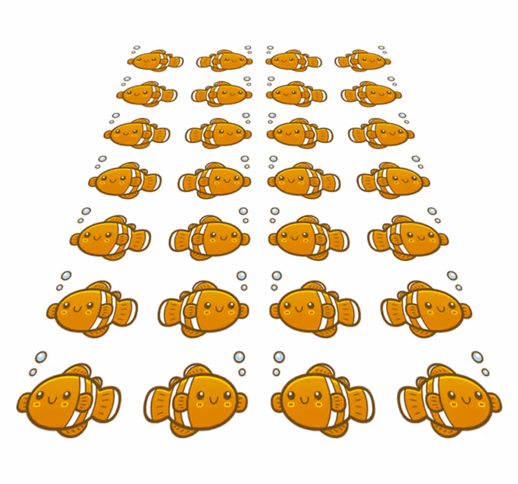 Tappeto vinile animali motivo pesci pagliaccio - TenStickers