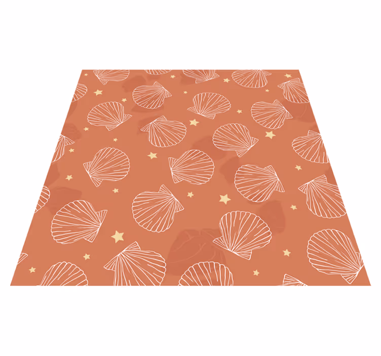 Tappeto vinile animali con conchiglie e stelle - TenStickers