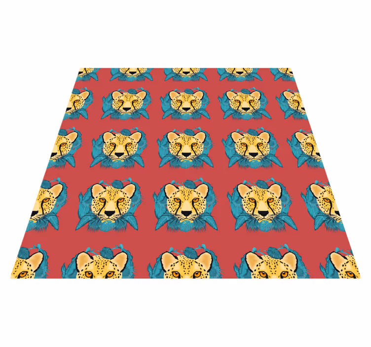 Tappeto vinile animali grafica leopardo orientale - TenStickers
