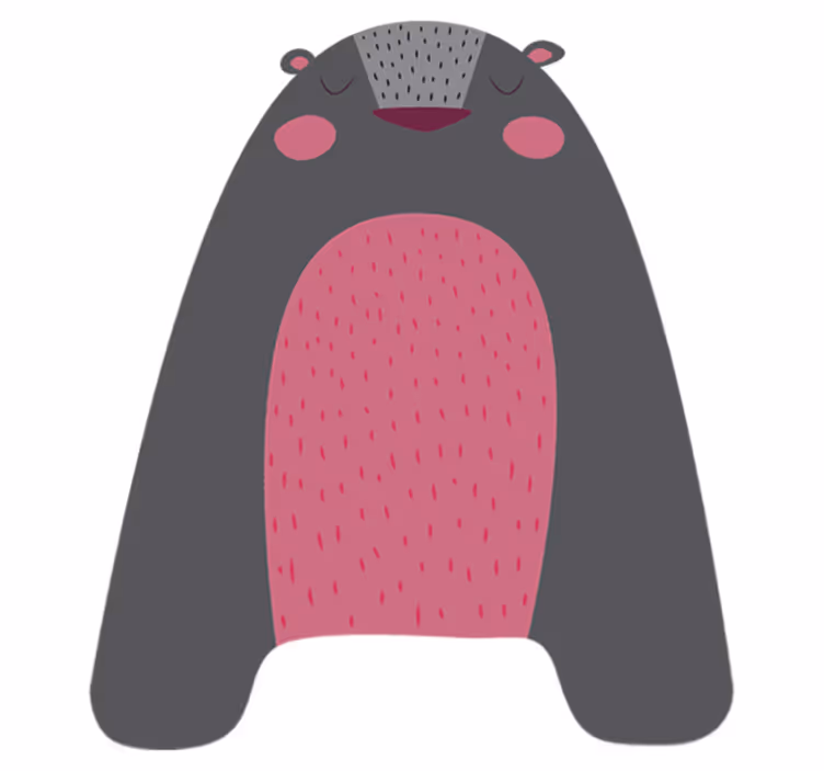 Tappeto vinile animali orso grigio per bambini - TenStickers