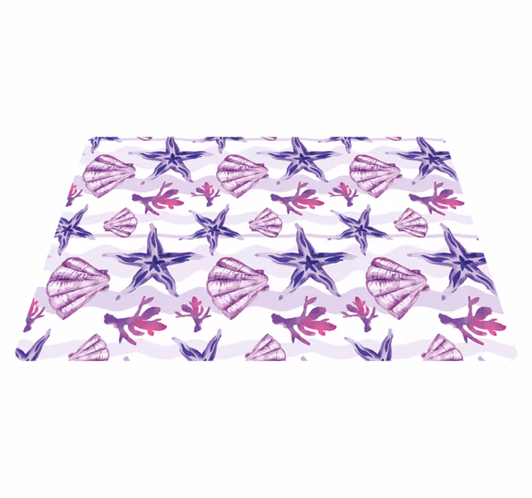Tappeto vinile animali con conchiglia e stella marina - TenStickers