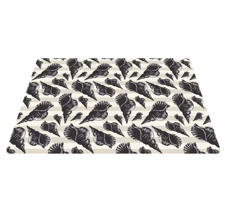Tappeto vinile animali con conchiglie disegnate a mano - TenStickers