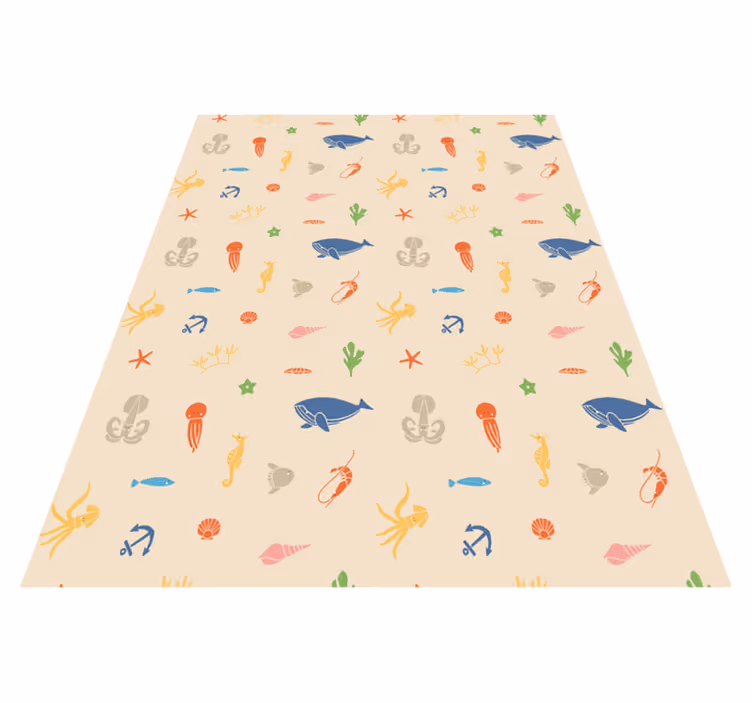Tappeto vinile animali motivi creature marine - TenStickers