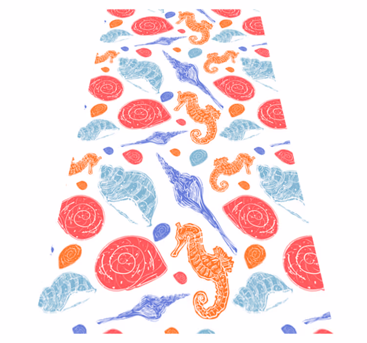 Tappeto vinile animali piastrelle sottomarine - TenStickers