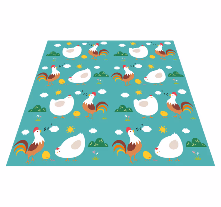 Tappeto vinile animali motivo gallo cantore - TenStickers