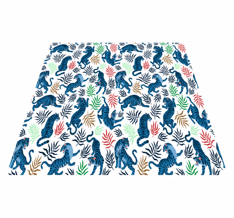 Tappeto vinile animali leopardi colorati e pericolosi - TenStickers