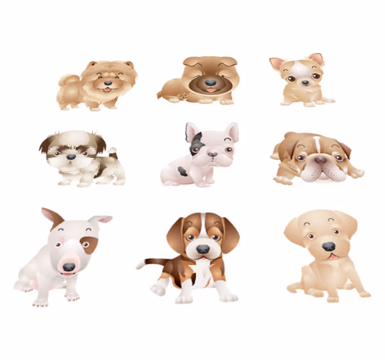Tappeto vinile animali cuccioli adorabili - TenStickers