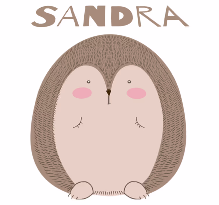 Tappeto vinile animali riccio carino - TenStickers