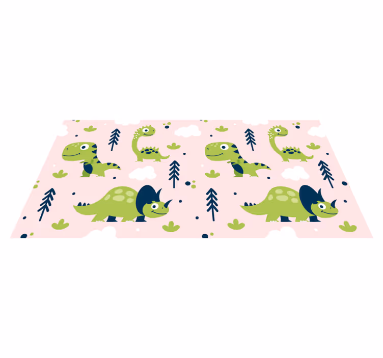 Tappeto vinile animali tema dinosauri giocosi - TenStickers