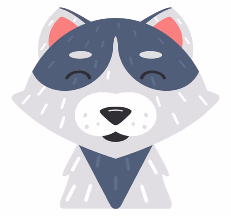 Tappeto vinile animali faccia di animale felice - TenStickers