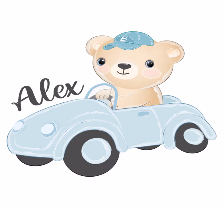 Tappeto vinile animali orso pilota carino - TenStickers